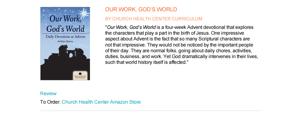 Our Work, God's work